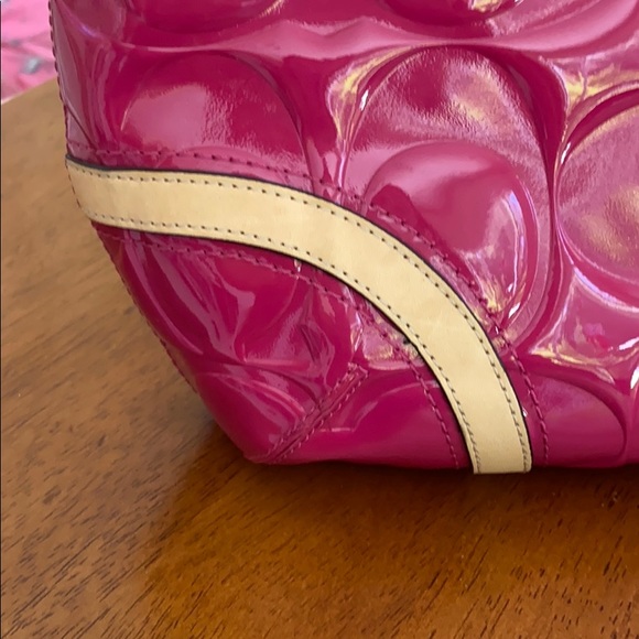 Coach Magenta Patent Leather Handbag - Picture 9 of 11
